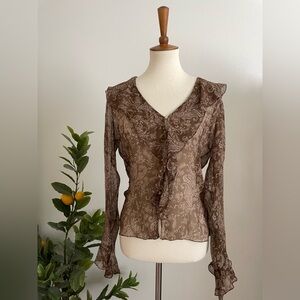 Ralph Lauren 100% Silk Blouse Size 6